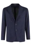Tagliatore Single Breasted Wool Silk Cotton Tuoia Effect Jacket