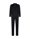Tagliatore Wool Single-breasted Tuxedo Suit In Black