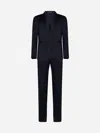 Tagliatore Single-breasted Wool Suit In Blue