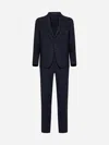 Tagliatore Single-breasted Wool Suit In Blue