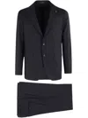 Tagliatore Brooch-detail Single-breasted Suit In Blue
