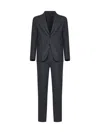 Tagliatore Peak-lapels Drawstring Suit In Blue