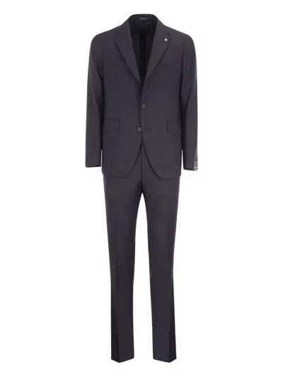 Tagliatore Single-breasted Wool Suit In Multi