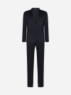 Tagliatore Single-breasted Wool Suit In Blue