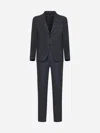Tagliatore Single-breasted Wool Suit In Charcoal Grey