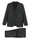 Tagliatore Single-breasted Wool Suit In Black