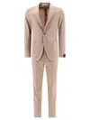 Tagliatore Men Two-piece Suit In Wool And Silk Blend In Neutral