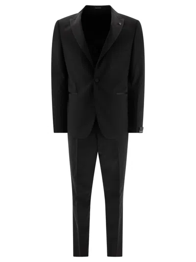 Tagliatore Single-breasted Suit In Black