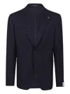 Tagliatore Single-button Wool Blazer In Blue