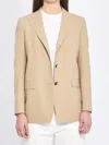 Tagliatore Single-breasted Bi-stretch Wool Jacket In Neutral