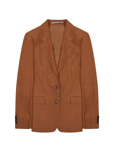 Tagliatore Single-breasted Blazer In Brown