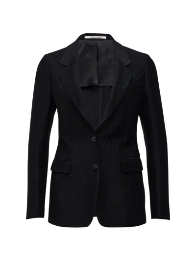 Tagliatore Single-breasted Blazer In Black