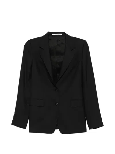 Tagliatore Single-breasted Blazer In Black