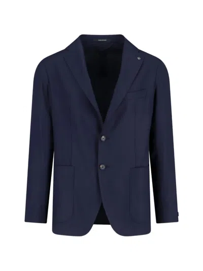 Tagliatore Single-breasted Blazer In Blue