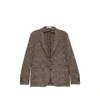 Tagliatore Single-breasted Blazer In Brown