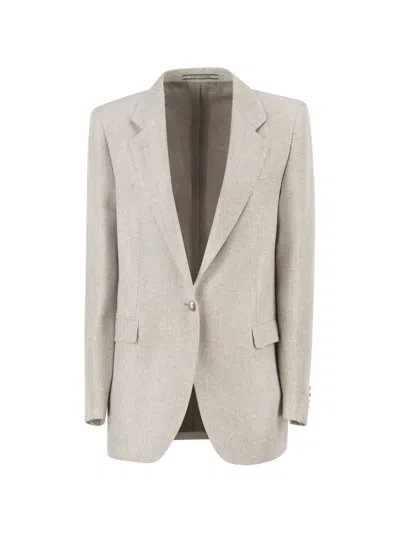 Tagliatore Single-breasted Blazer In Neutral