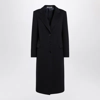 Tagliatore Mid Length Tailored Jacket Notched Lapel Pockets In Black