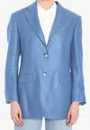 Tagliatore Single-breasted Buttoned Blazer In Blue