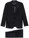 Tagliatore Single-breasted Buttoned Suit In Blue