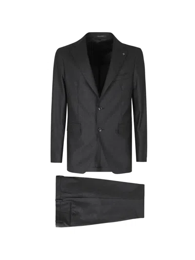 Tagliatore Single-breasted Buttoned Suit In Black