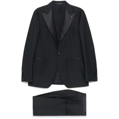 Tagliatore Single-breasted Dinner Suit In Black