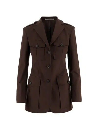 Tagliatore Single-breasted Jacket In Brown