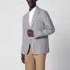 Tagliatore Single-breasted Jacket With Brown Pattern In Blue