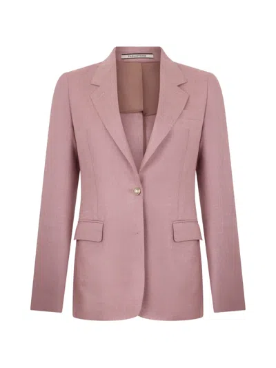 Tagliatore Single-breasted Slim-fit Blazer In Pink
