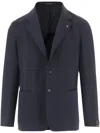 Tagliatore Single-breasted Stretch Wool Jacket In Black