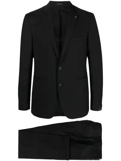 Tagliatore Single-breasted Suit In Black