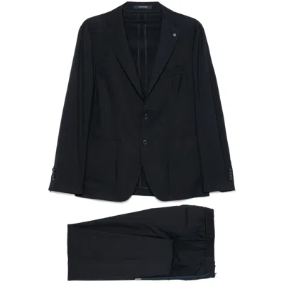 Tagliatore Single-breasted Suit In Blue