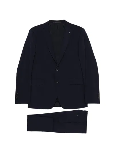 Tagliatore Single-breasted Suit In Blue