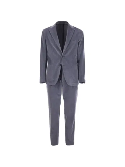 Tagliatore Single-breasted Suit In Blue