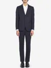 Tagliatore Singlebreasted Suit In Virgin Wool In Blue