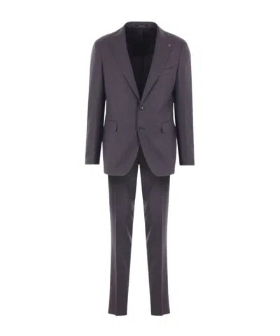 Tagliatore Single-breasted Tailored Suit In Gray