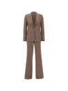 Tagliatore Single-breasted Virgin Wool Suit In Brown