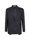 Tagliatore Single-breasted Wool Blazer In Black
