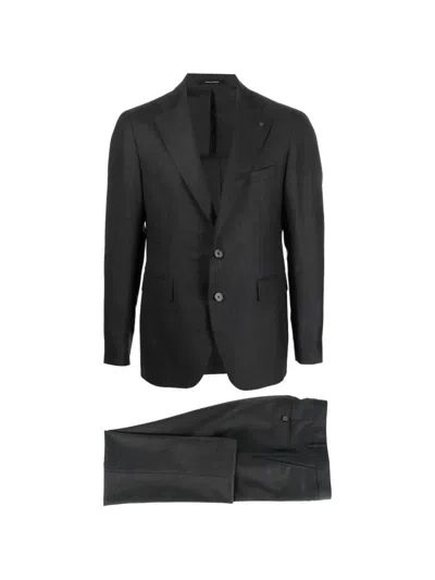 Tagliatore Single-breasted Wool Suit In Gray