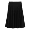 Tagliatore Flared A-line Midi Skirt In Black