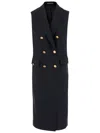 Tagliatore Buttoned Double-breasted Sleeveless Coat In Black
