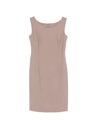 Tagliatore Sleeveless Mini Dress In Brown