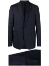 Tagliatore Slim-cut Two-piece Suit In Blau