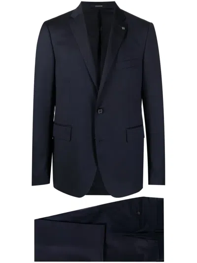 Tagliatore Slim-cut Two-piece Suit In Blau