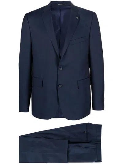 Tagliatore Slim-cut Two-piece Suit In Blue