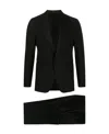 Tagliatore Single-breasted Black Suit With Notched Lapels