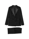 Tagliatore Double-breasted Suit In Black