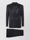 Tagliatore Smoking Suit Vest Satin Lapel In Black