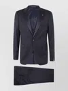 Tagliatore Smoking Suit Vest Satin Lapel In Blue