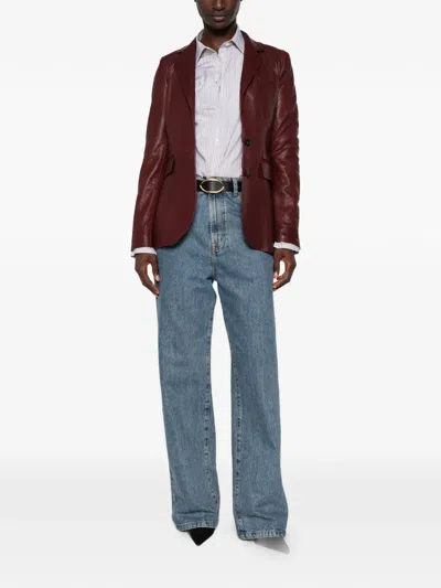 Tagliatore Sophie Leather Jacket In Brown