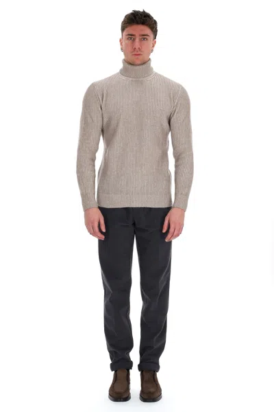 Tagliatore Sophisticated Men's Knit Sweater For Fall 2024 In Neutral